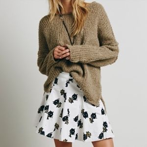 Free People A-Line Soft Pink Corduroy Skirt.